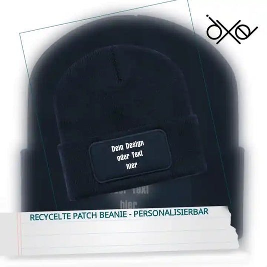 Recycelte Patch Beanie - personalisierbar by@Outfy