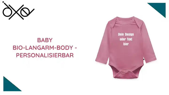 Baby Bio-Langarm-Body - personalisierbar by@Outfy
