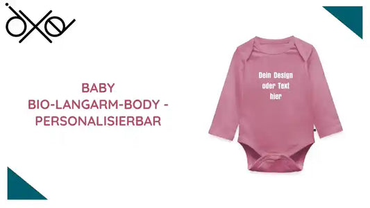Baby Bio-Langarm-Body - personalisierbar by@Outfy