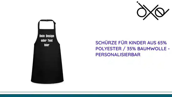 Sch&uuml;rze f&uuml;r Kinder aus 65% Polyester / 35% Baumwolle - personalisierbar by@Outfy