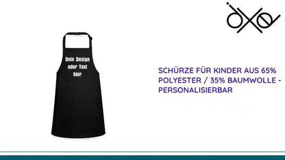 Sch&uuml;rze f&uuml;r Kinder aus 65% Polyester / 35% Baumwolle - personalisierbar by@Outfy