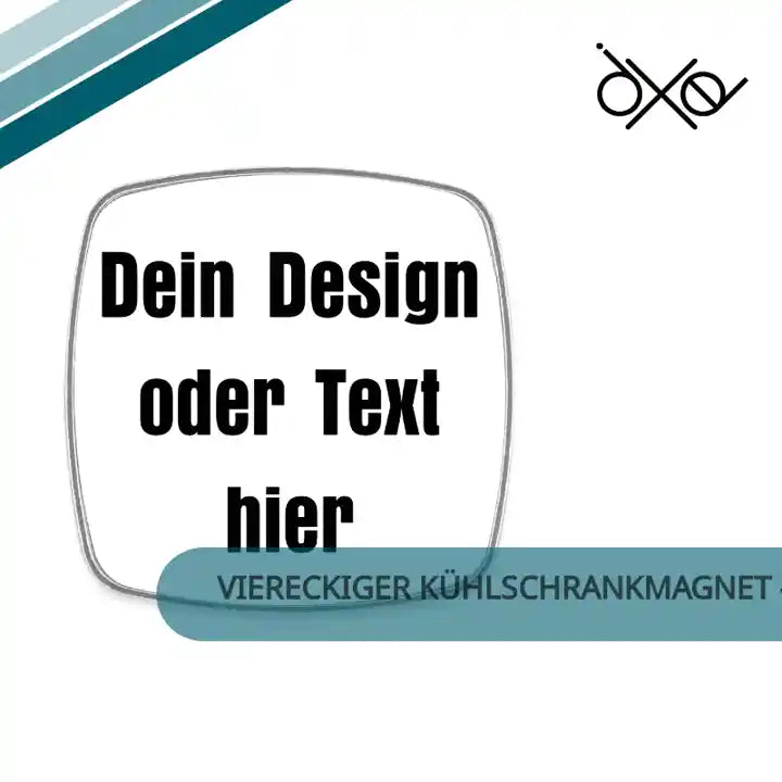 Viereckiger K&uuml;hlschrankmagnet - personalisierbar by@Outfy