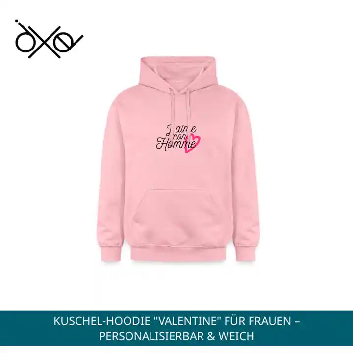 Kuschel-Hoodie "Valentine" f&uuml;r Frauen &ndash; personalisierbar &amp; weich by@Outfy