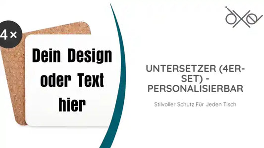 Untersetzer (4er-Set) - personalisierbar by@Outfy