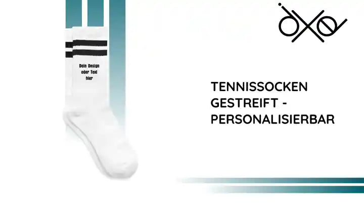 Tennissocken gestreift - personalisierbar by@Outfy