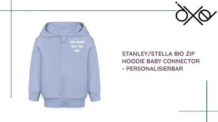 Stanley/Stella Bio Zip Hoodie BABY CONNECTOR - personalisierbar by@Outfy