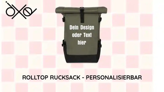 Rolltop Rucksack - personalisierbar by@Outfy
