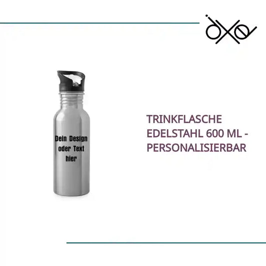 Trinkflasche Edelstahl 600 ml - personalisierbar by@Outfy