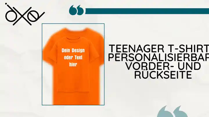 Teenager T-Shirt - personalisierbare Vorder- und R&uuml;ckseite by@Outfy