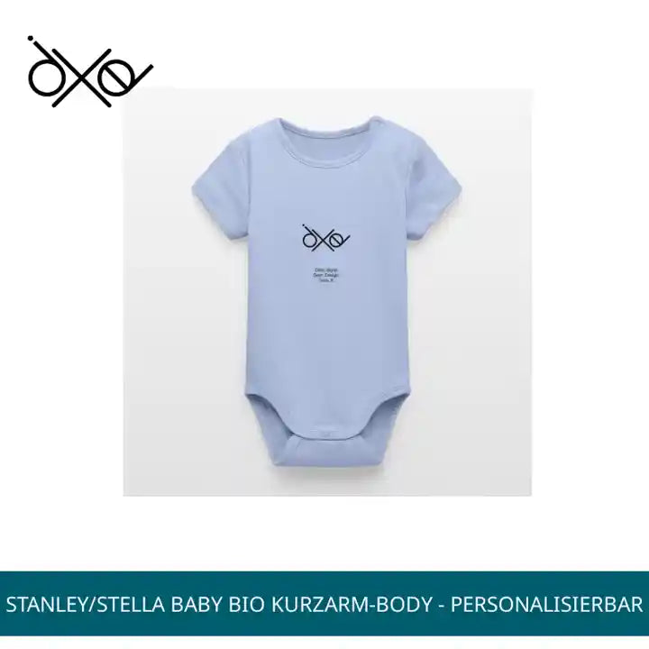 Stanley/Stella Baby Bio Kurzarm-Body - personalisierbar by@Outfy