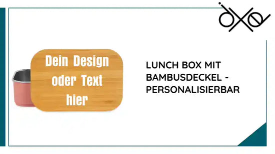 Lunch Box mit Bambusdeckel - personalisierbar by@Outfy