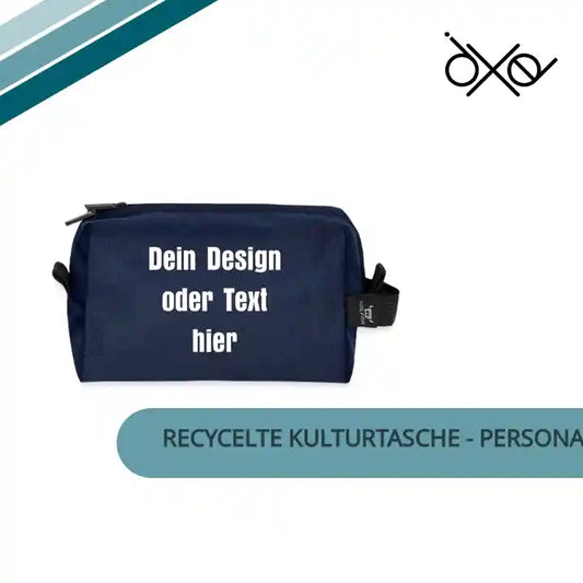 Recycelte Kulturtasche - personalisierbar by@Outfy