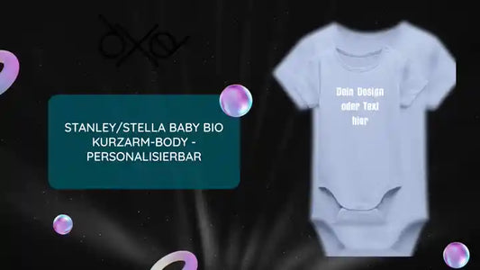 Stanley/Stella Baby Bio Kurzarm-Body - personalisierbar by@Outfy