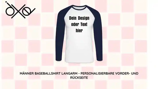 M&auml;nner Baseballshirt langarm - personalisierbare Vorder- und R&uuml;ckseite by@Outfy