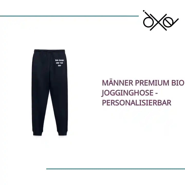 M&auml;nner Premium Bio Jogginghose - personalisierbar by@Outfy
