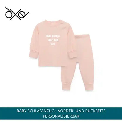 Baby Schlafanzug - Vorder- und R&uuml;ckseite personalisierbar by@Outfy
