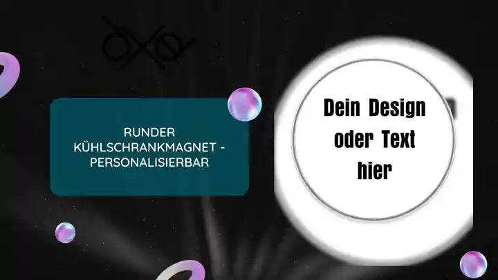 Runder K&uuml;hlschrankmagnet - personalisierbar by@Outfy