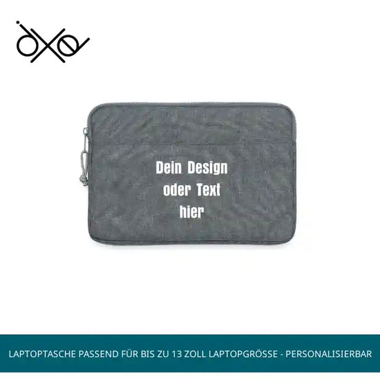 Laptoptasche passend f&uuml;r bis zu 13 Zoll Laptopgr&ouml;&szlig;e - personalisierbar by@Outfy