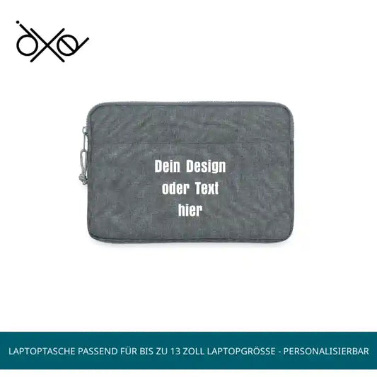 Laptoptasche passend f&uuml;r bis zu 13 Zoll Laptopgr&ouml;&szlig;e - personalisierbar by@Outfy
