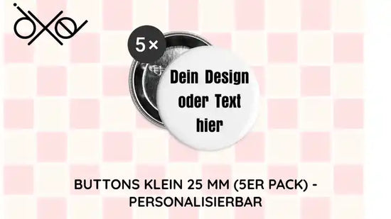 Buttons klein 25 mm (5er Pack) - personalisierbar by@Outfy