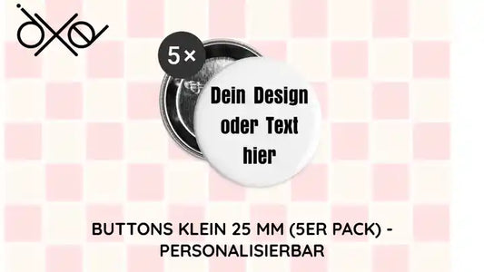 Buttons klein 25 mm (5er Pack) - personalisierbar by@Outfy